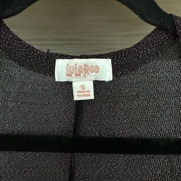 Lularoe Sarah Cardigan in Black Shimmer - Picture 6 of 9